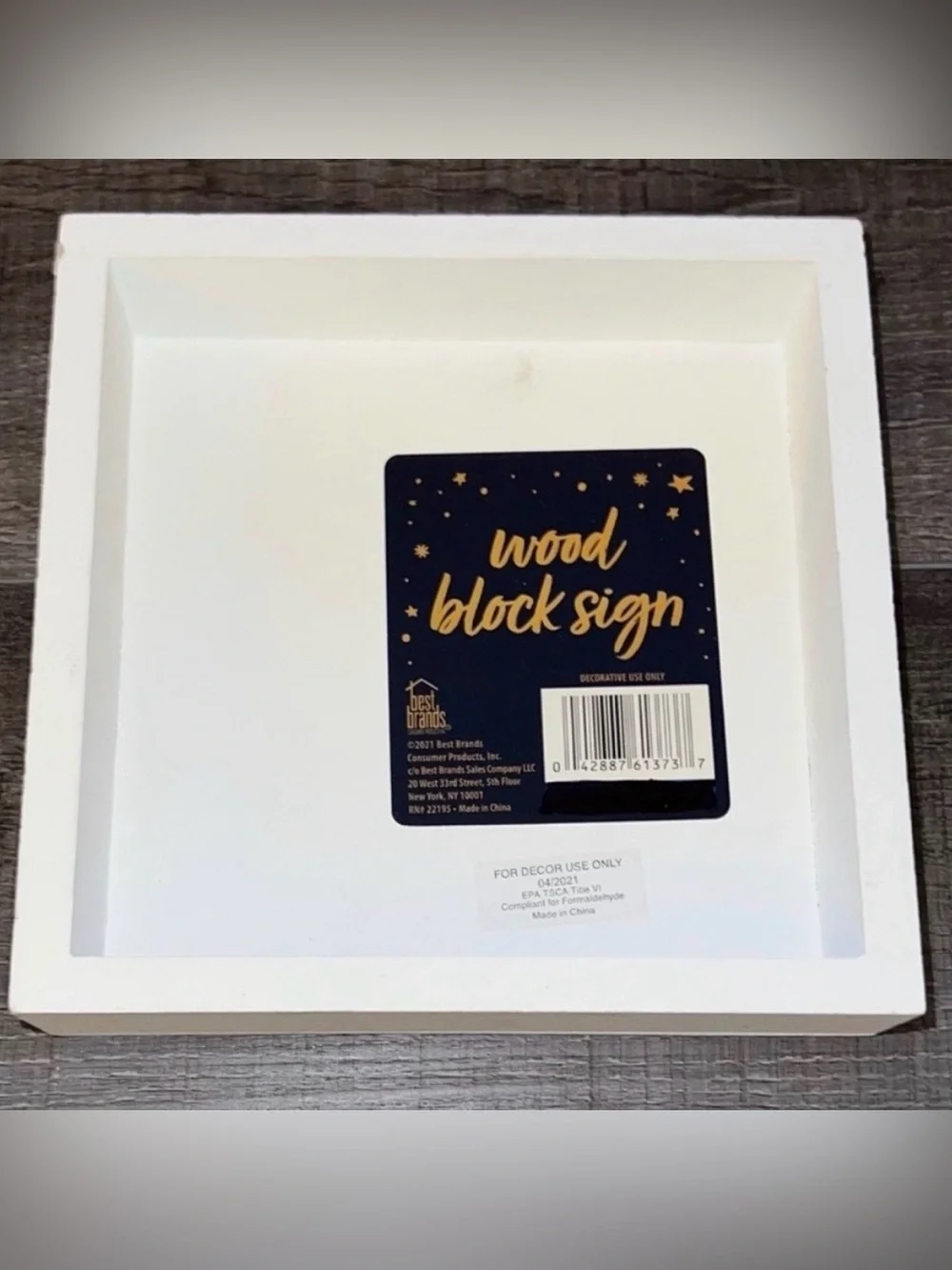 💞 New Follow the Stars Off-White, Black, & Silver Wooden Block Sign Wall Decor